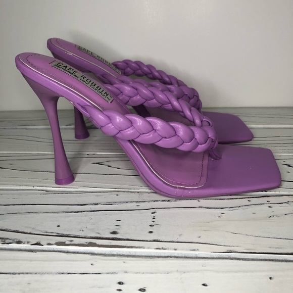 Cape Robbin Slip On Woven T Strap Heeled Sandals Size 8.5 - Picture 11 of 12